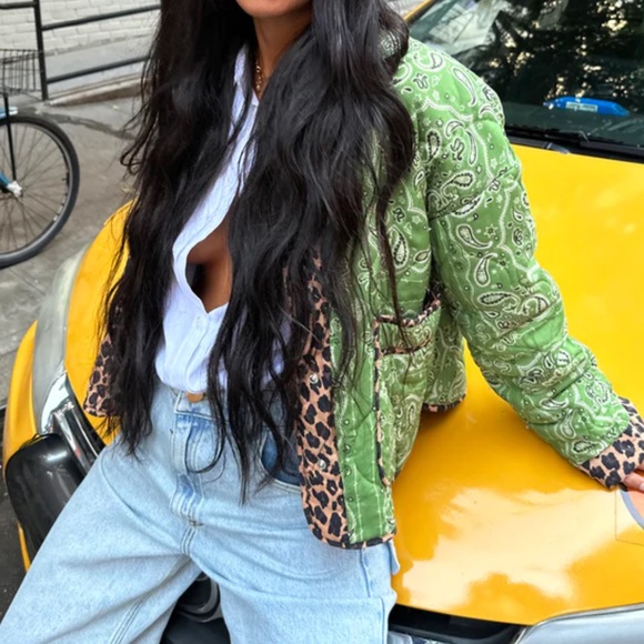 NOT SELLING looking to buy. Never Fully dressed leopard bandanna jacket - Picture 2 of 2